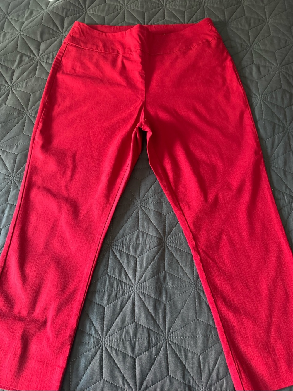 St. John's Bay Bright Red Pull-On Ponte Pants